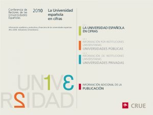 Portada del Informe "La Universidad Española en Cifras"
